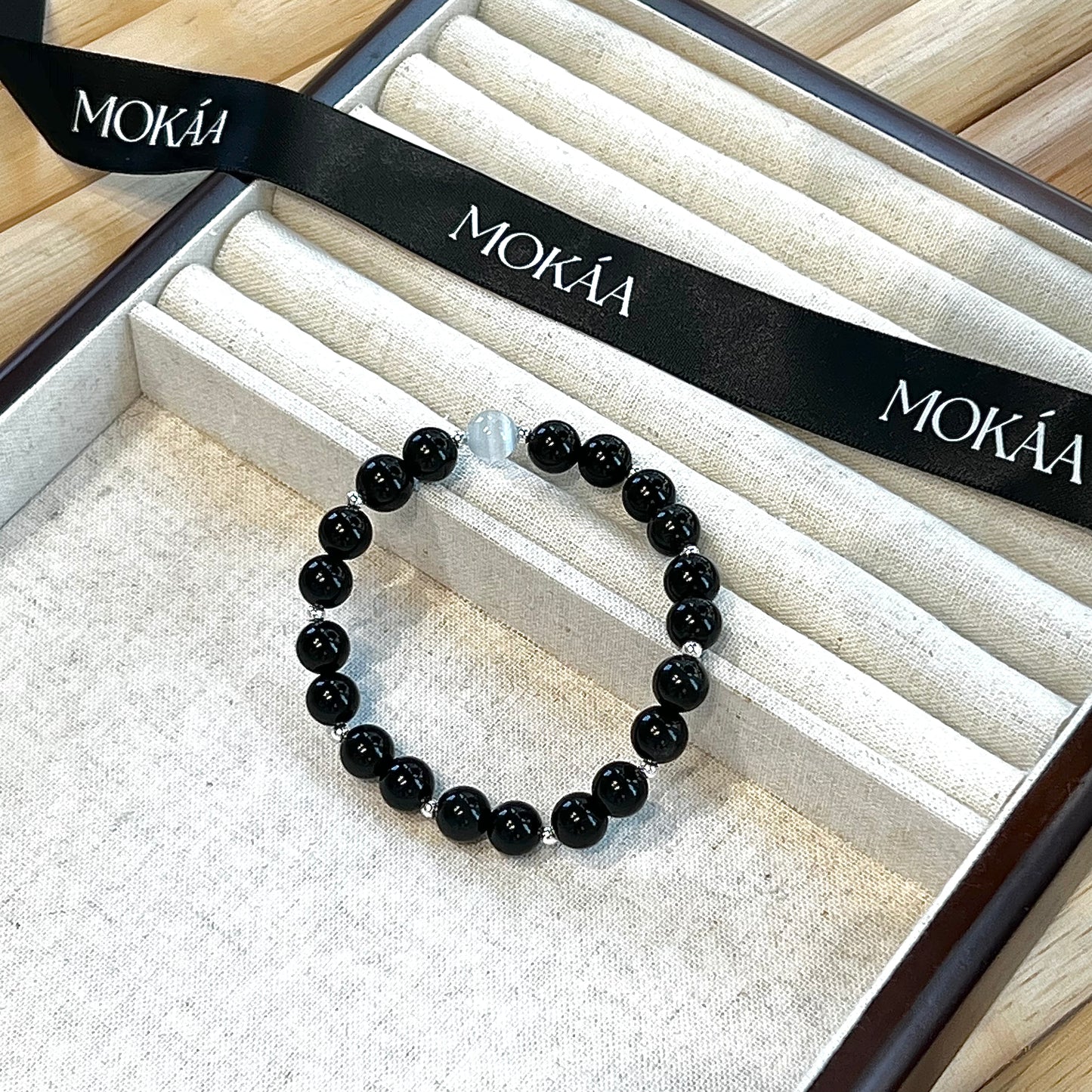 BLACK OBSIDIAN & CAT’S EYE WHITE OBSIDIAN