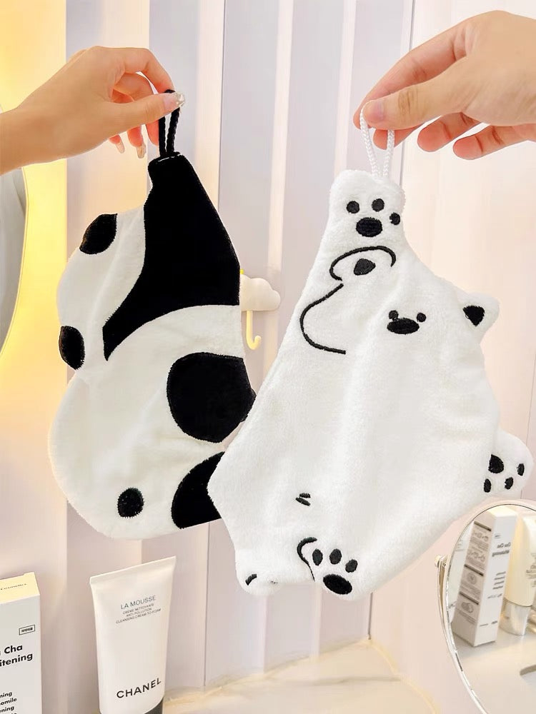 PANDA AND POLAR BEAR HAND TOWEL