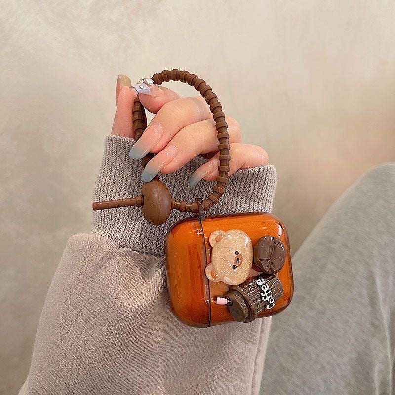 COFFEE BEAR AIRPOD CASE