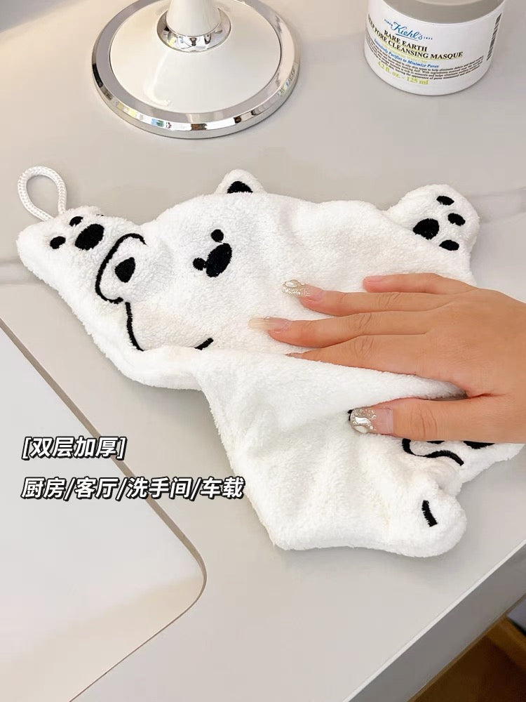 PANDA AND POLAR BEAR HAND TOWEL