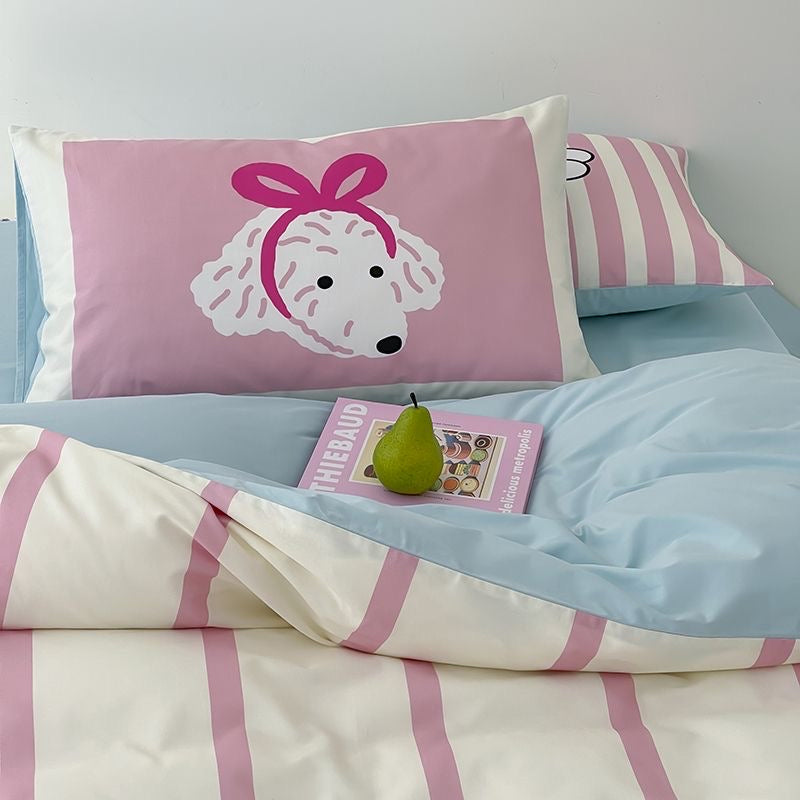 PINK POODLE BEDDING SET