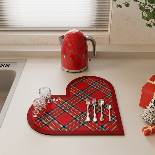 CHRISTMAS HEART-SHAPE MAT