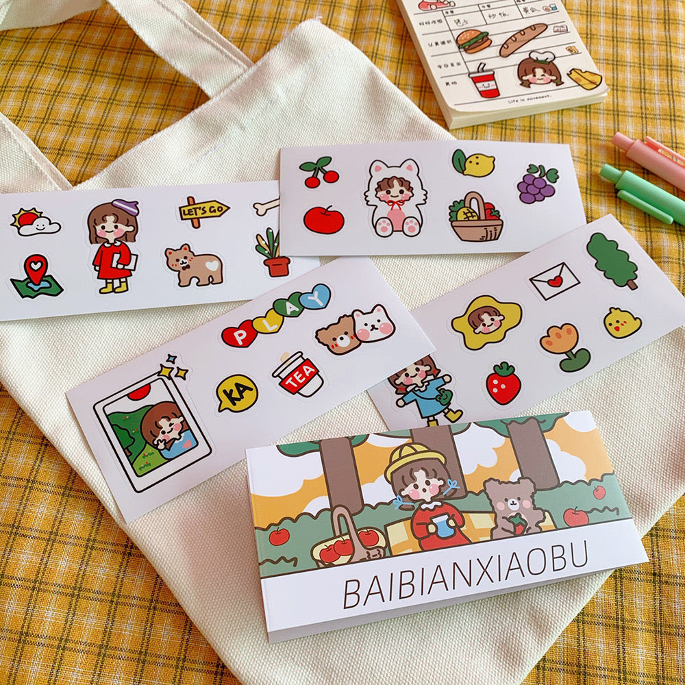 CUTE CHARACTER STICKER BOOKLET