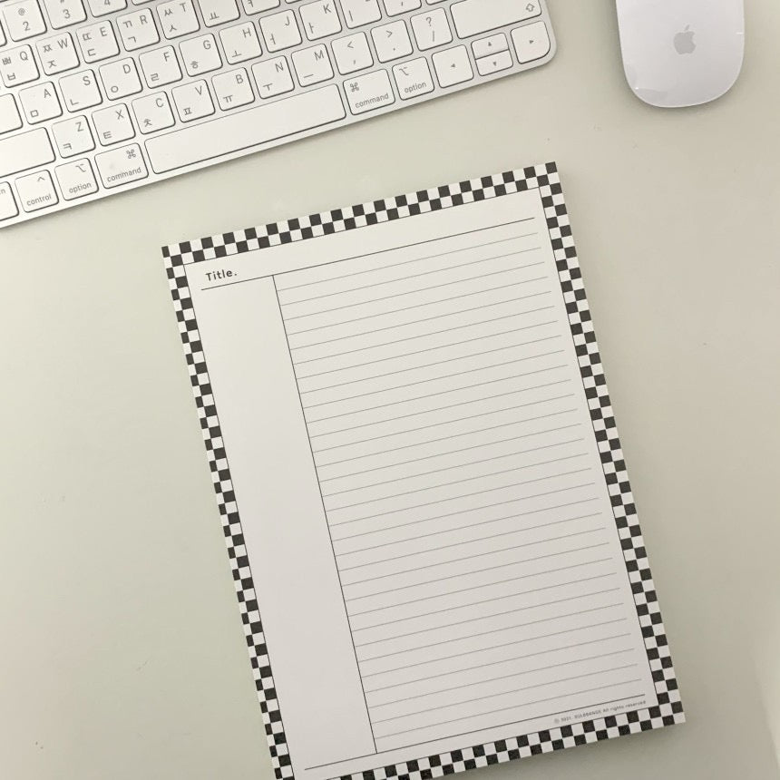 CHECK PATTERN WRITING PAD