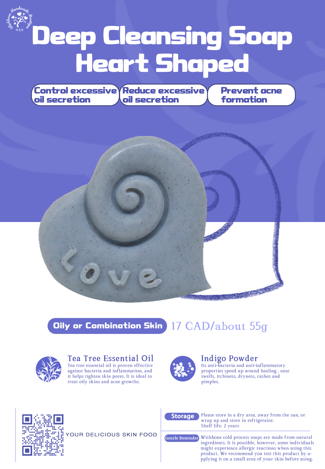 DEEP CLEANSING SOAP-HEARTSHAPE