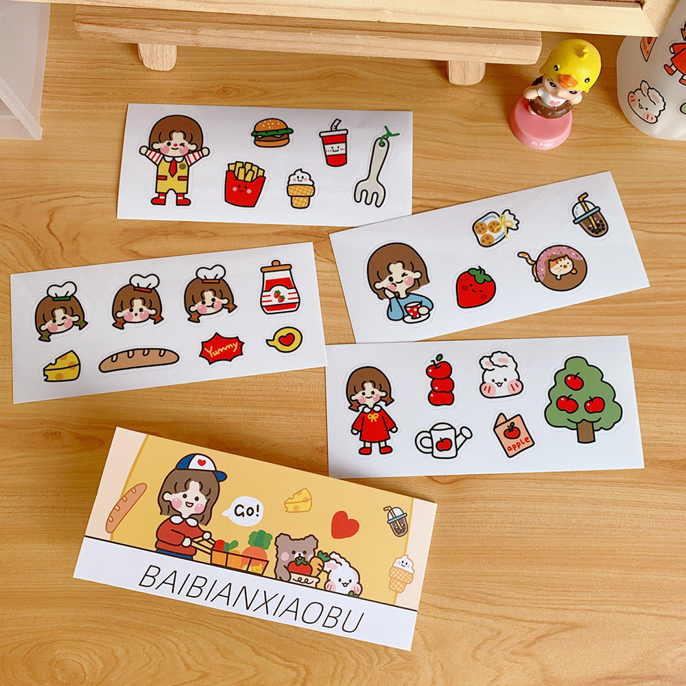 CUTE CHARACTER STICKER BOOKLET