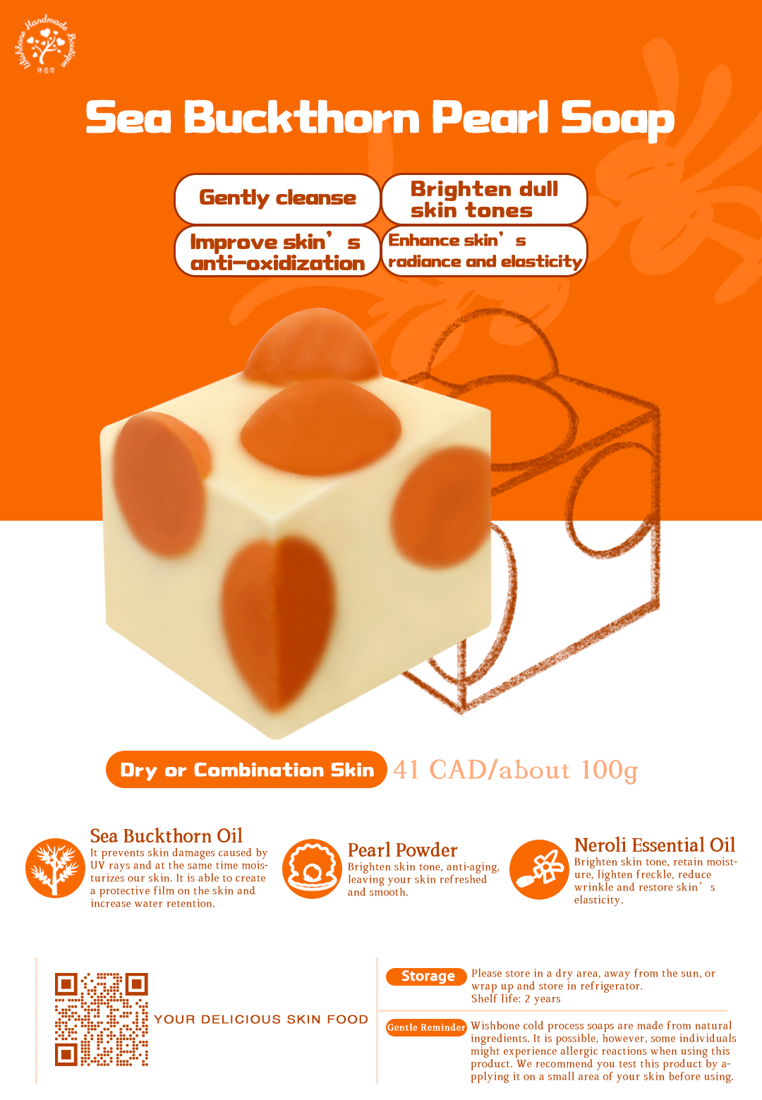 SEA BUCKTHORN PEARL SOAP