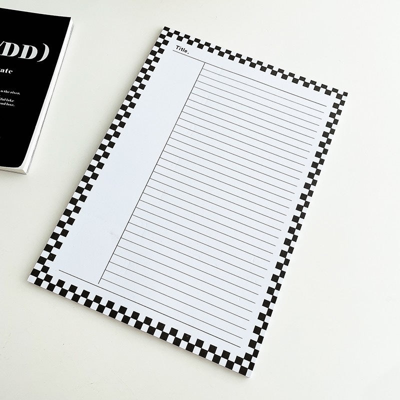 CHECK PATTERN WRITING PAD