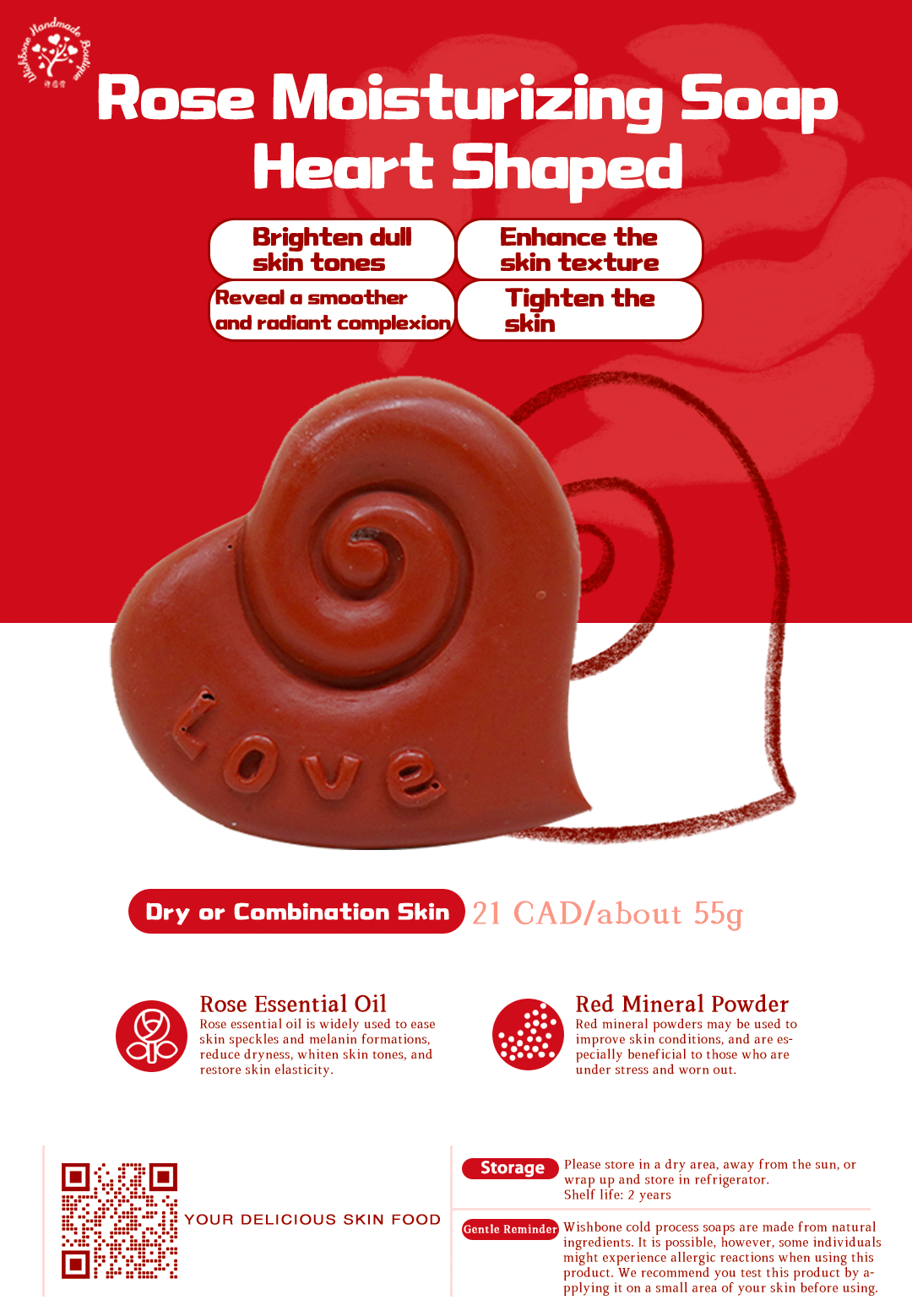 ROSE MOISTURIZING SOAP-HEATSHAPE