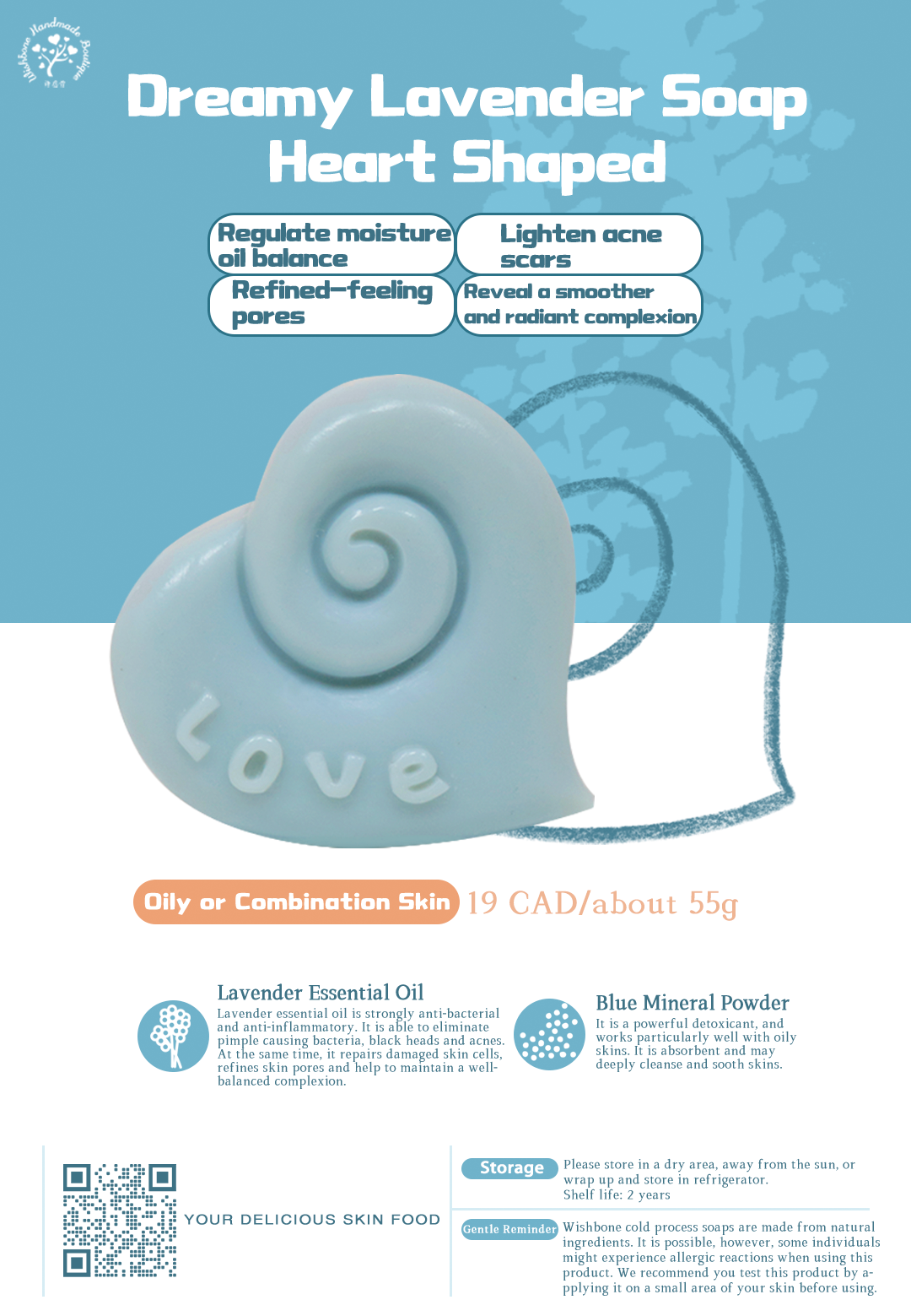 DREAMY LAVENDER SOAP-HEARTSHAPE
