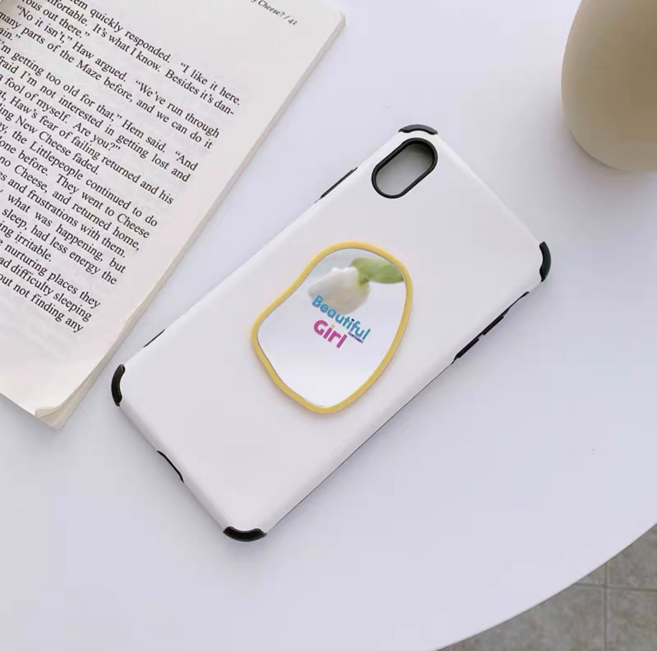 MIRROR FOLDABLE PHONE HOLDER