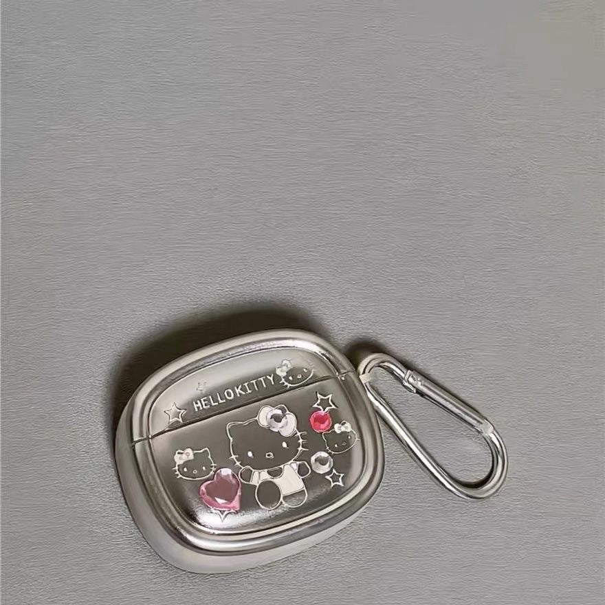 SILVER HELLO KITTY AIRPOD CASE