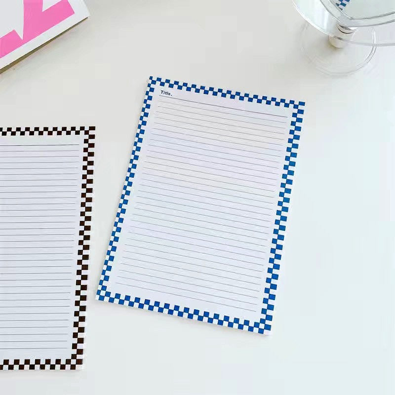 CHECK PATTERN WRITING PAD