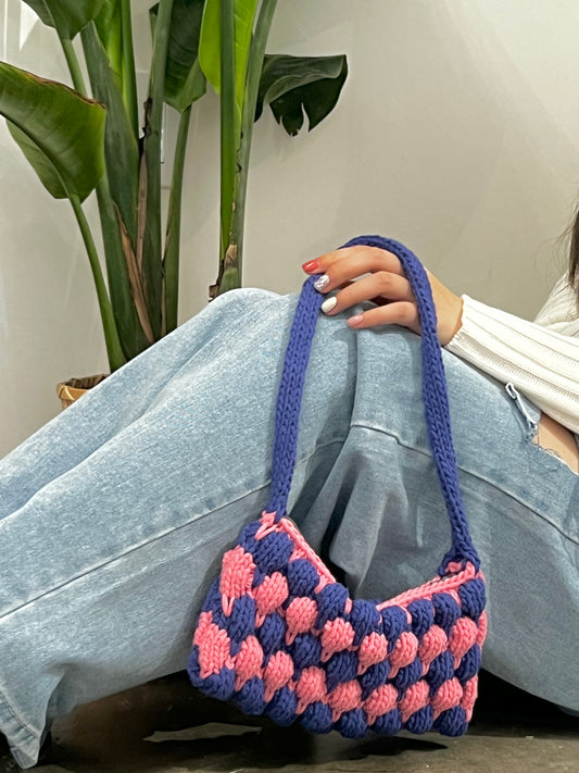 Mom’s pink and blue bag