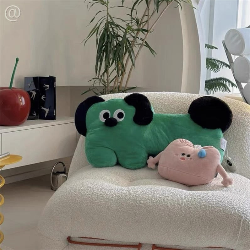GREEN DOG PLUSH TOY/ PLUSH PILLOW