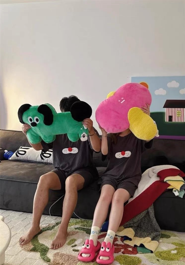 GREEN DOG PLUSH TOY/ PLUSH PILLOW