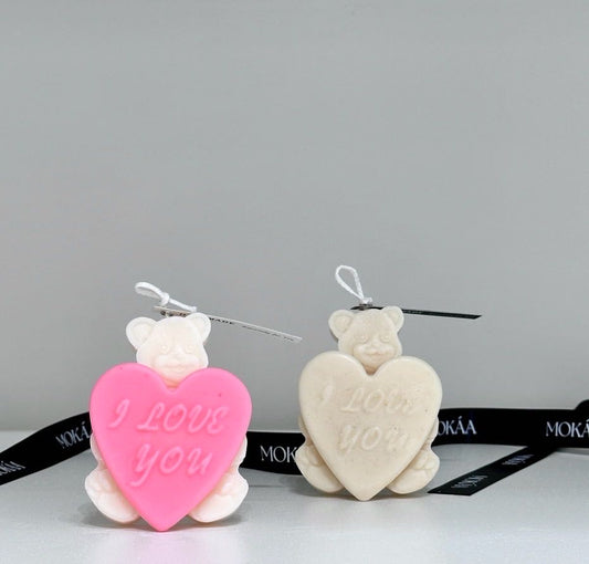 I LOVE U BEAR CANDLE