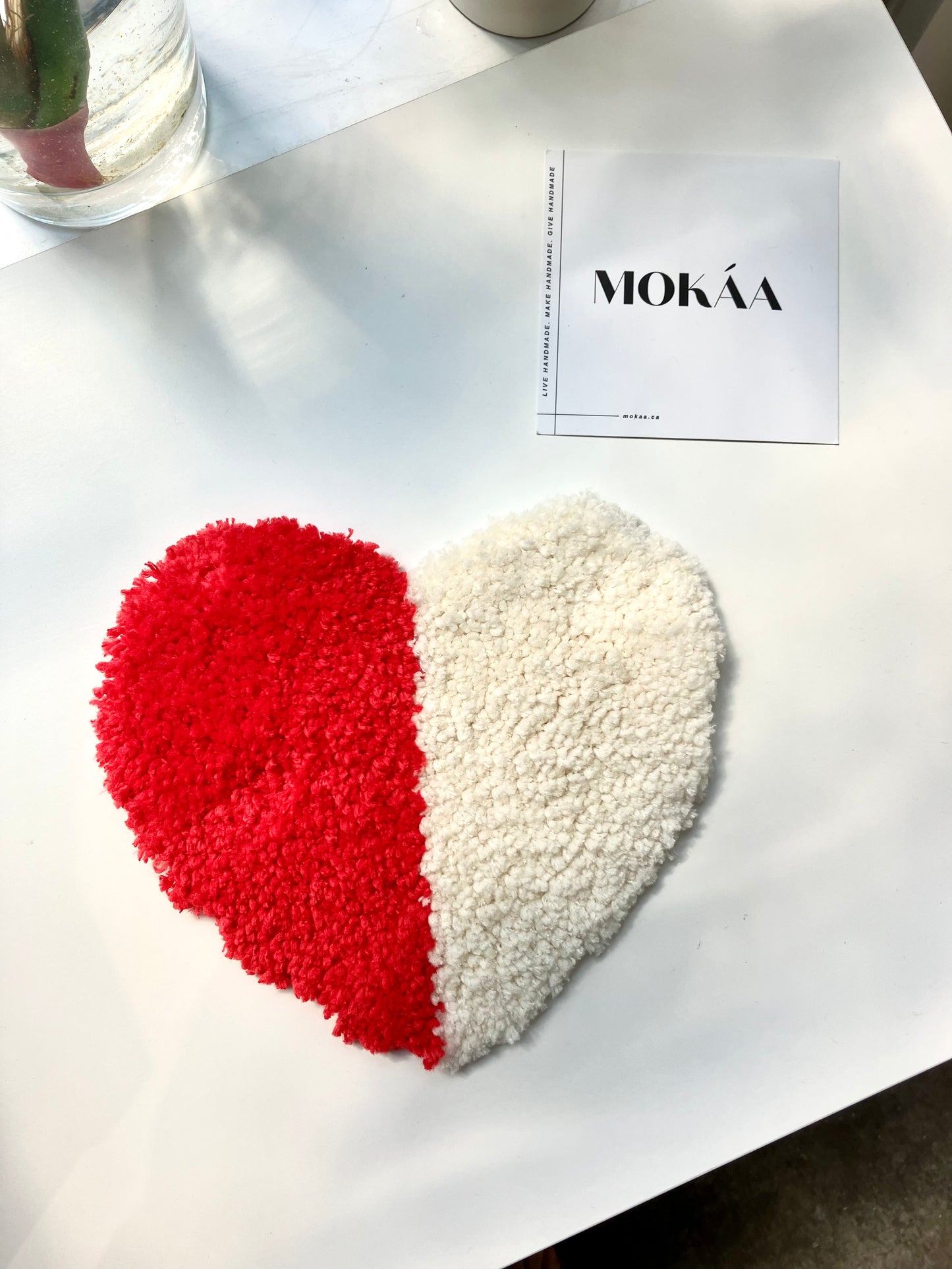HALF HEART TUFTED COASTER