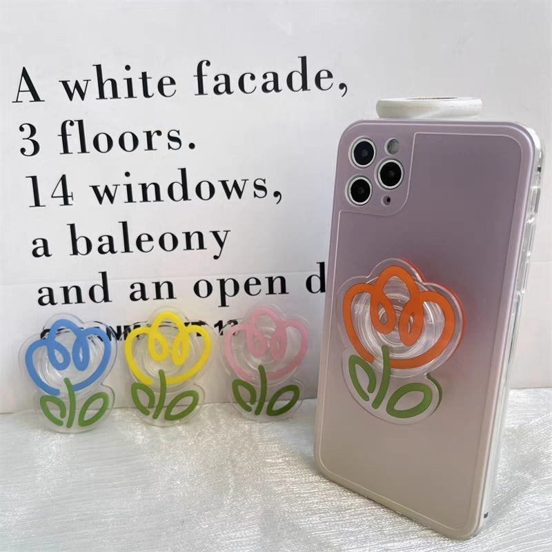 LINE DRAWING TULIP FOLDABLE PHONE HOLDER