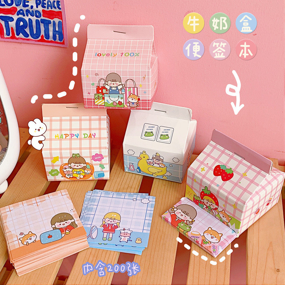 CUTE GIRL NOTEPAD BOX