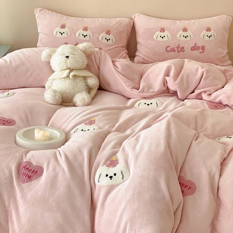 CUTE DOG BEDDING SET