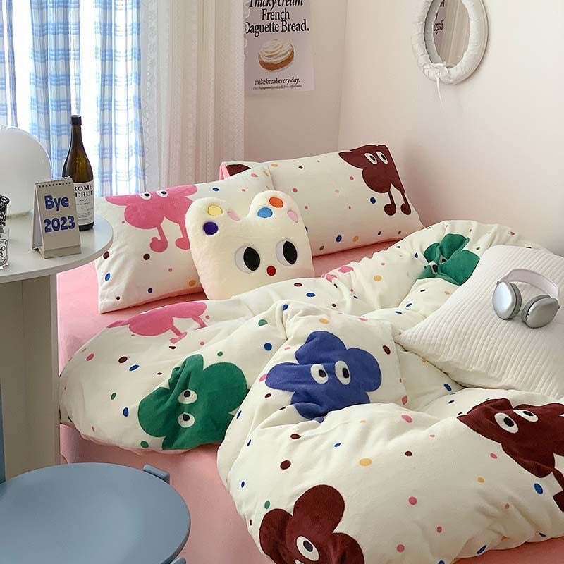 COLORFUL FLOWER MONSTER BEDDING SET