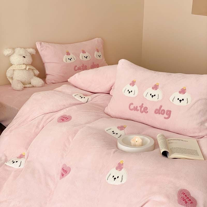 CUTE DOG BEDDING SET