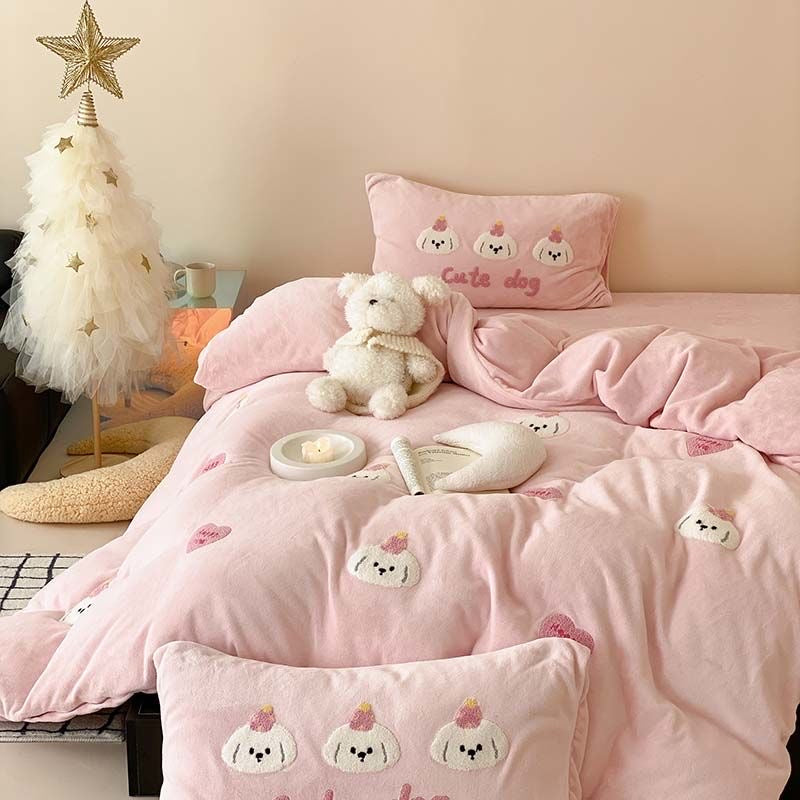 CUTE DOG BEDDING SET