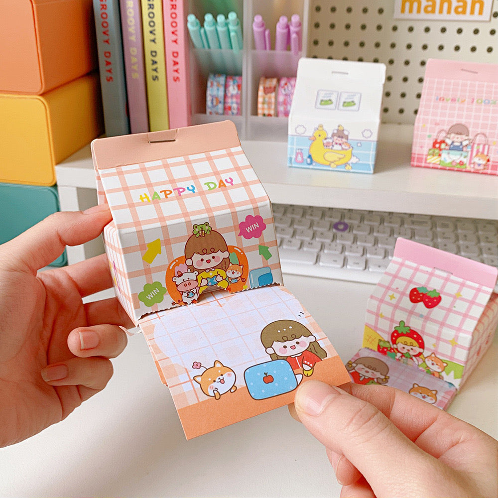 CUTE GIRL NOTEPAD BOX