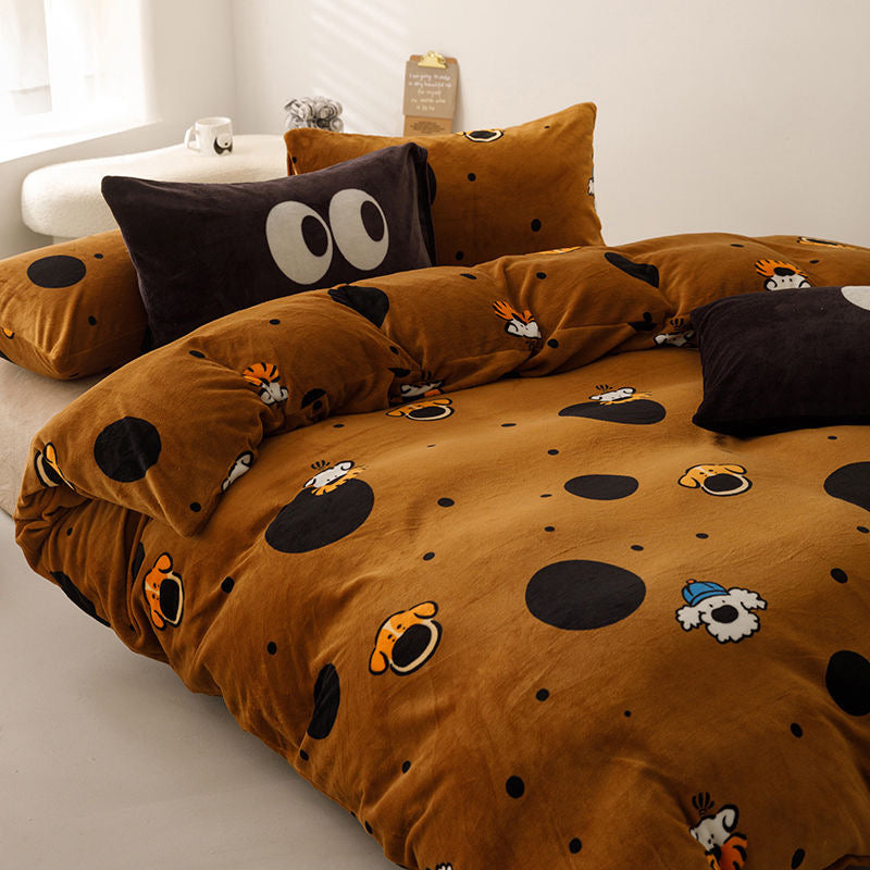 COFFEE DOG BEDDING SET