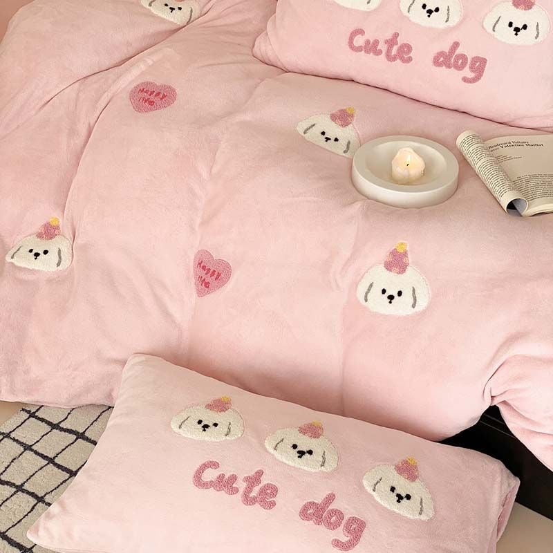 CUTE DOG BEDDING SET