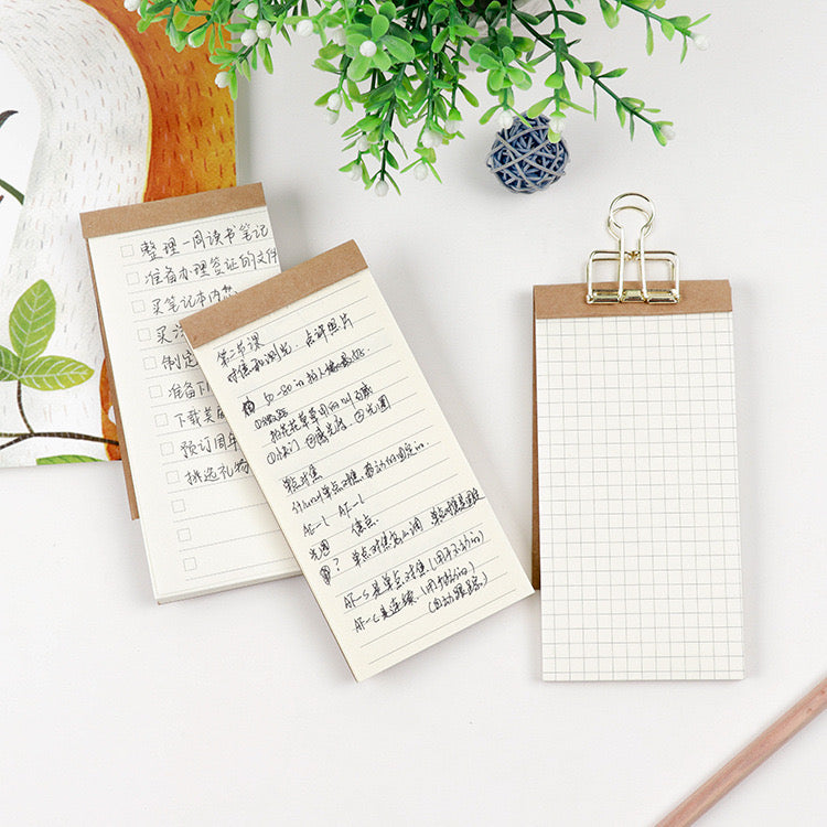 NOTEPAD WITH CARDBOARD COVER