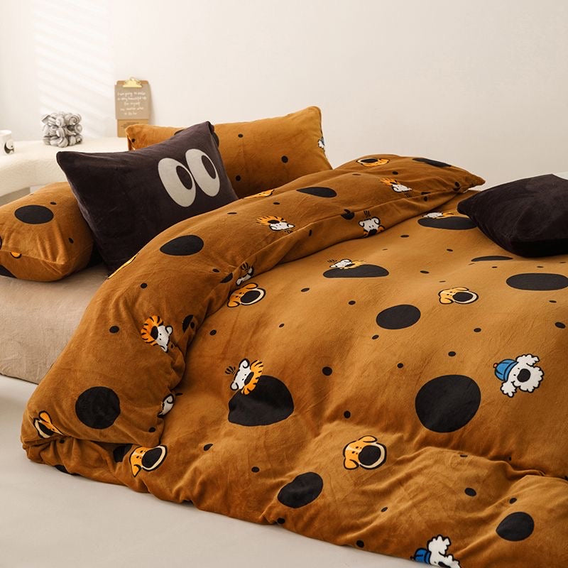 COFFEE DOG BEDDING SET