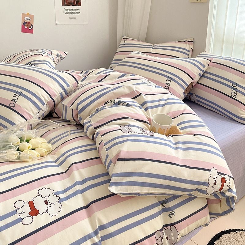 STRIATED PUPPY BEDDING SET