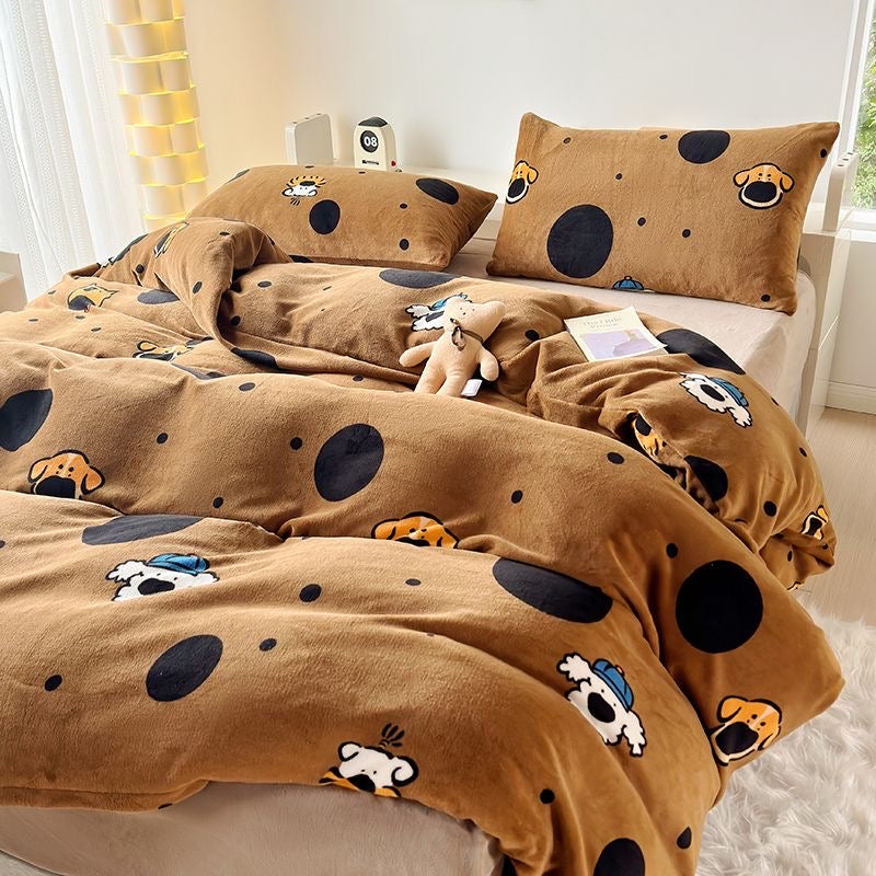 COFFEE DOG BEDDING SET