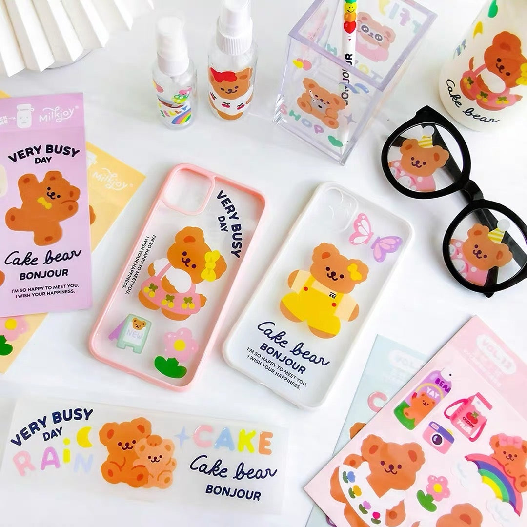 CAKE BEAR TRANSPARENT STICKER