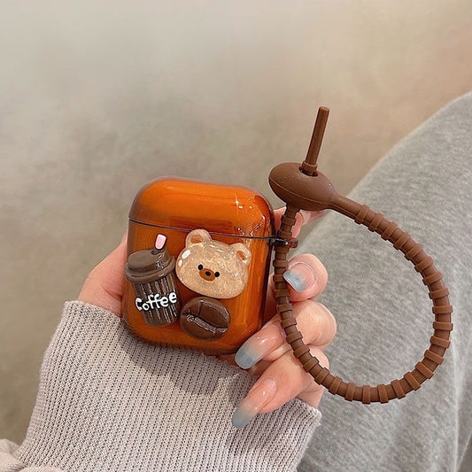 COFFEE BEAR AIRPOD CASE