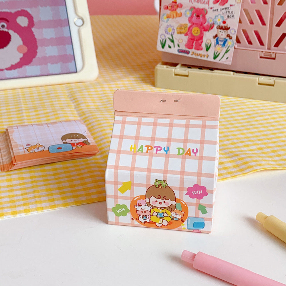 CUTE GIRL NOTEPAD BOX