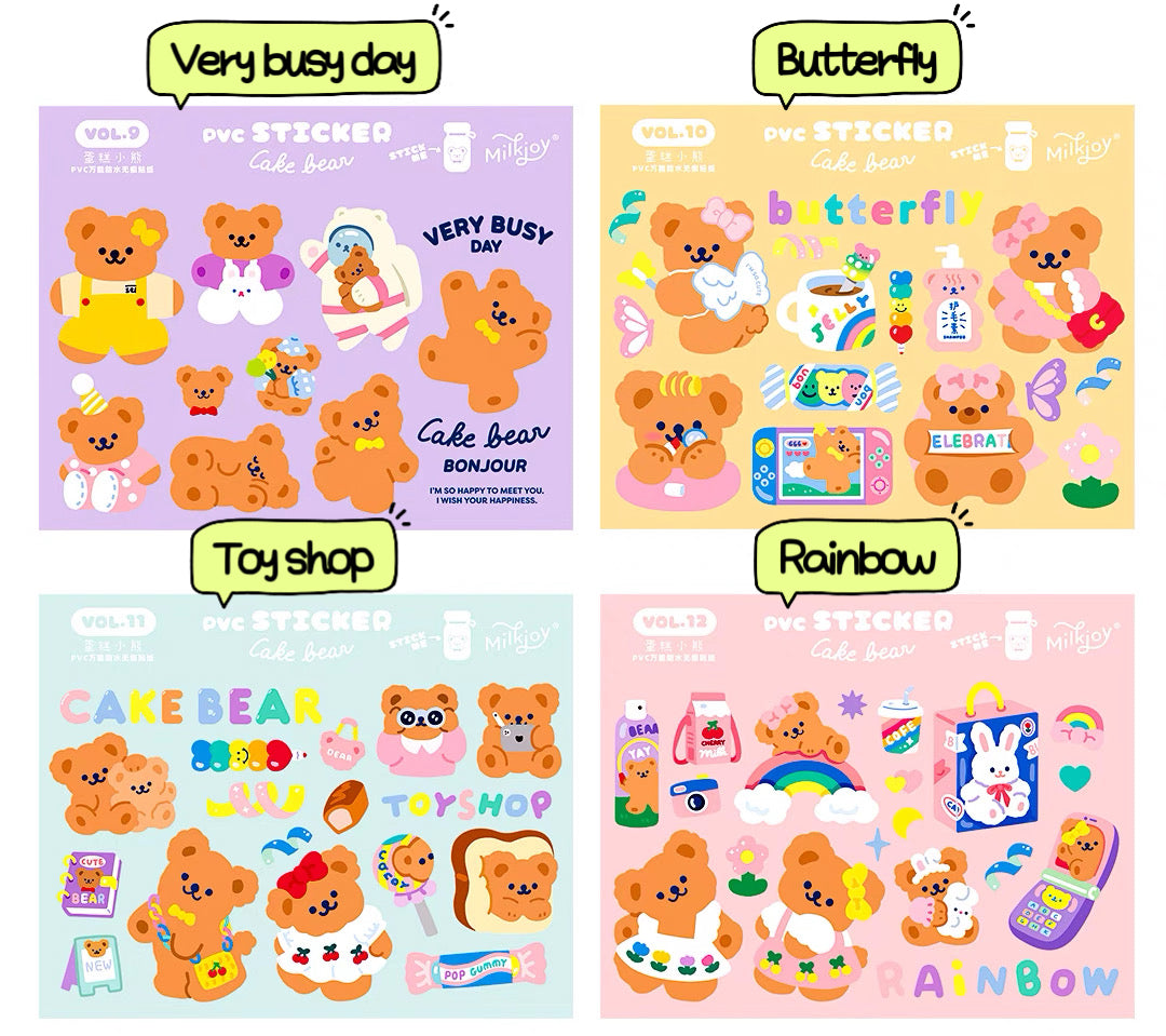 CAKE BEAR TRANSPARENT STICKER