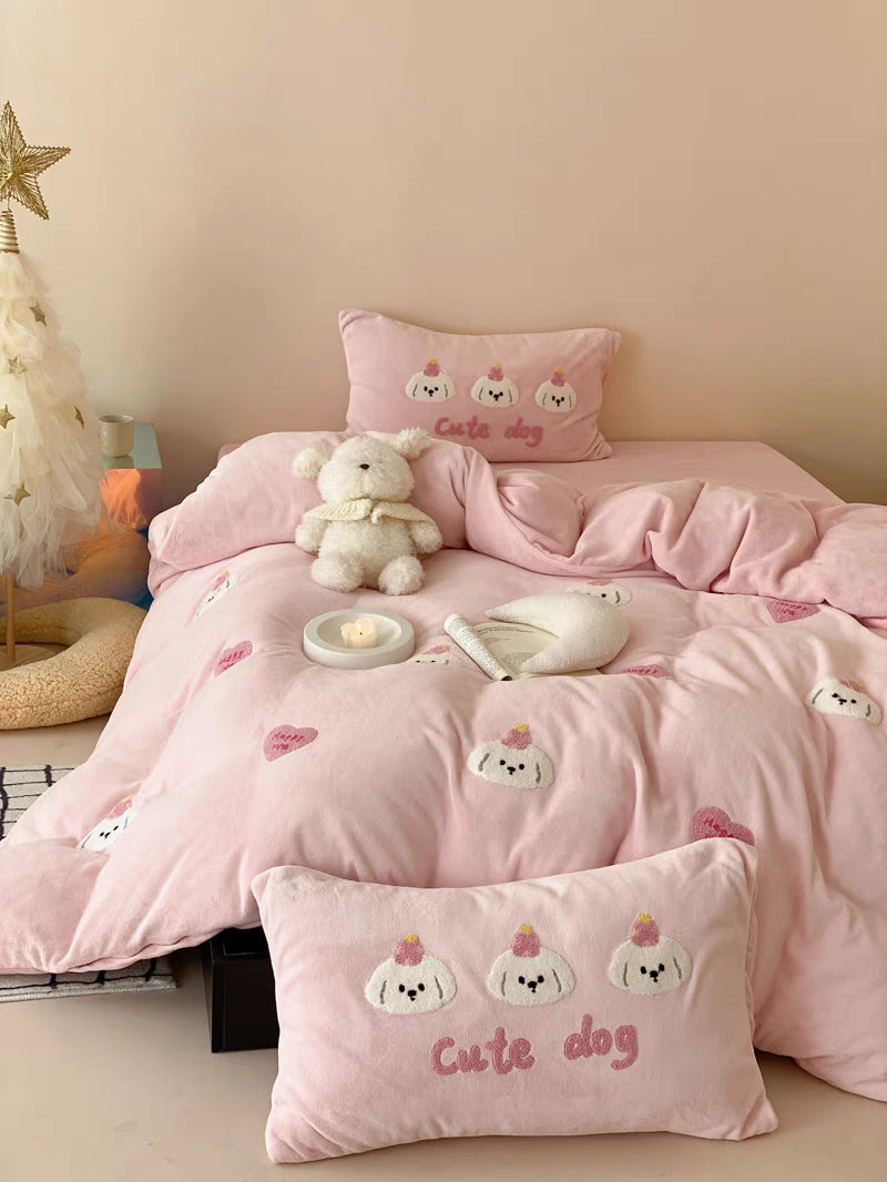 CUTE DOG BEDDING SET